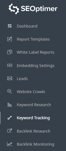 keyword tracking tab
